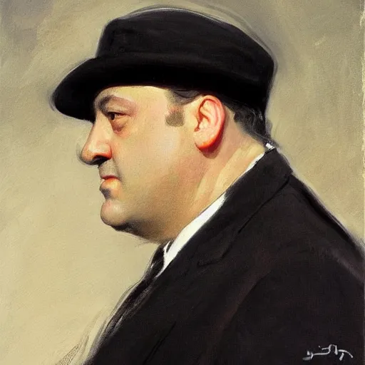 Prompt: tony soprano portrait by john singer sargent, super detailed