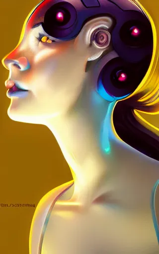 Image similar to cyborg girl, digital painting, elegant, beautiful, highly detailed, artstation, concept art