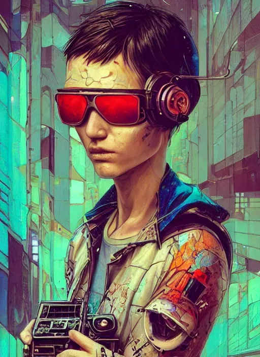 Prompt: beautiful portrait of Lofi cyberpunk Snoopy, by Tristan Eaton, Stanley Artgermm, Tom Bagshaw, Greg Rutkowski, Carne Griffiths. trending on DeviantArt, face enhance, hyper detailed, trending on Artstation, 8k, masterpiece, graffiti paint, fine detail, full of color, intricate detail, golden ratio illustration