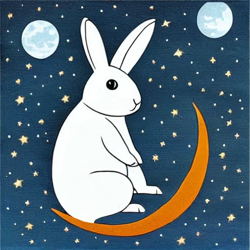 Image similar to rabbit on the moon