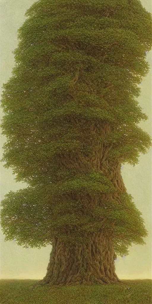 Prompt: artwork by john howe of a dibbess tree