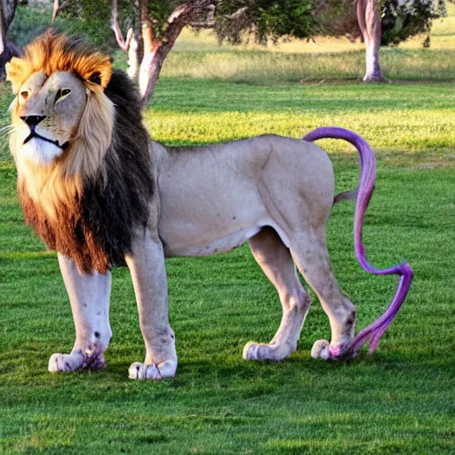 Prompt: a lion and unicorn hybrid