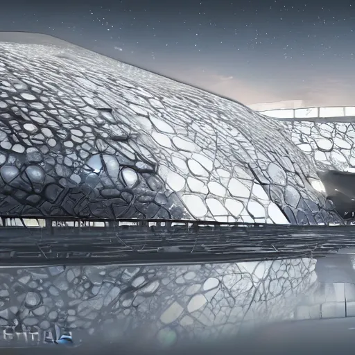 Prompt: Kazimierz Malewicz brutalist organic motherboard wall panel airport structure and digital billboard stars points cloud in the middle, unreal engine 5 lumen global illumination, keyshot, octane, artstation trending, ultra high detail, ultra realistic, cinematic, 8k, 16k, in style of zaha hadid, blade runner 2049 lighting color, in plastic, ultra high contrast, tilt shift,