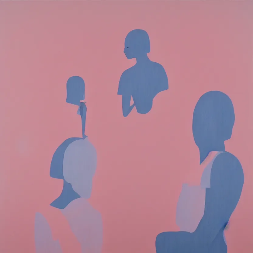 Image similar to figurative painting with modern american music pop culture influences by yoshitomo nara in an aesthetically pleasing natural and pastel color tones