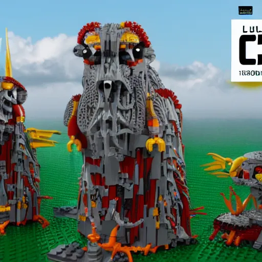 Prompt: ctulhu monster lego set, 3d unreal 5k render