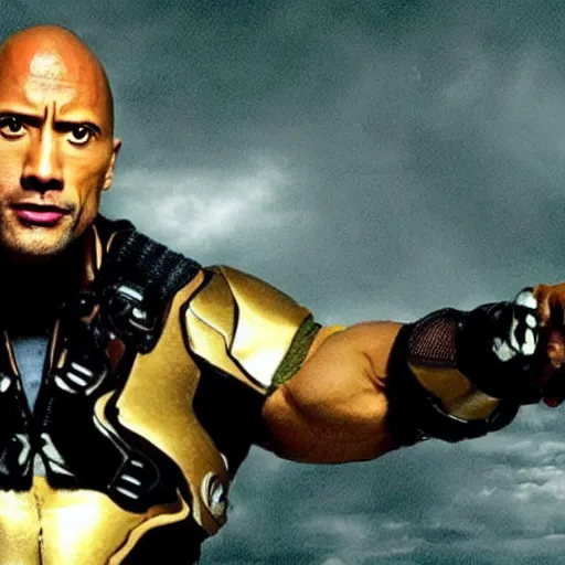 Prompt: Dwayne Johnson as Kamen rider