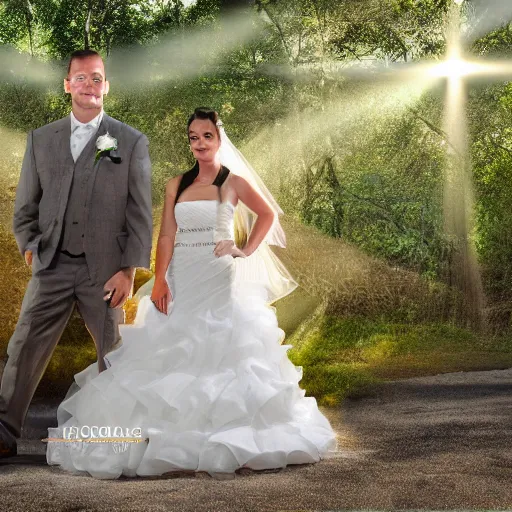 Prompt: iguana people wedding photography high quality HDR sunbeams ray traced lighting