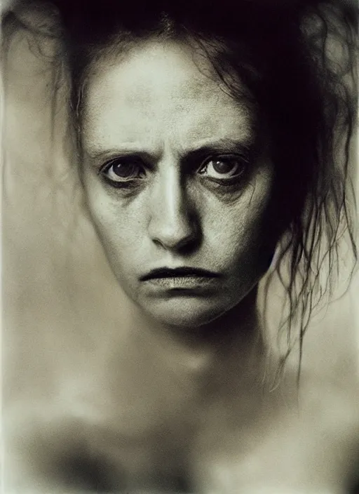 Image similar to portrait of a woman with melancholy, shame and mystery, by geert goiris, by sally mann, by paolo roversi, award - winning photography, concept art