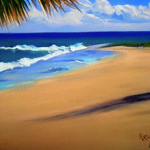 Image similar to beautiful painting of sargent texas beach by olaf krans