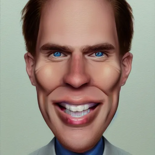 Image similar to Caricature portraits done of Jerma, realistic, hyperrealistic, very realistic, highly detailed, very detailed, extremely detailed, detailed, oil painting, digital art, trending on artstation