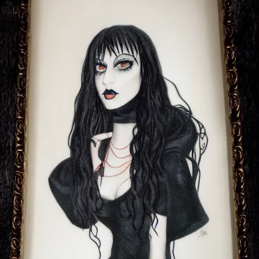 Image similar to portrait of goth girl