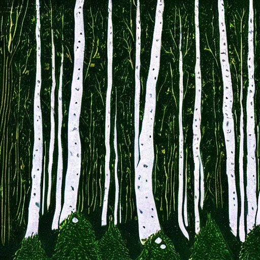 Image similar to forest of cartoon trees