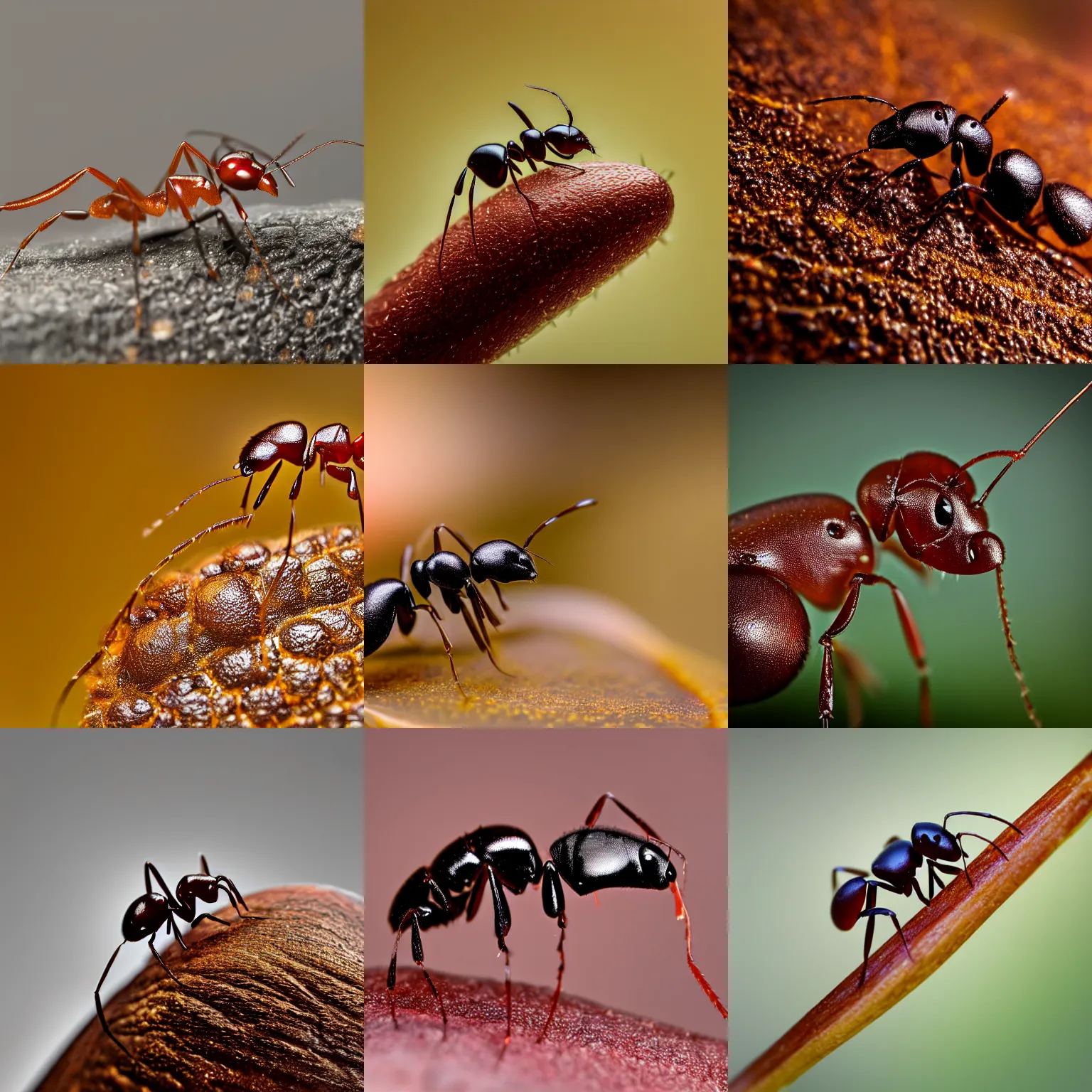 Prompt: award winning photography of an ant, hyper realistic, macro photography, 4k