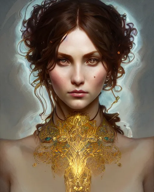 Image similar to dryad, perfect face, gold waistcoat, cinematic, stunning, highly detailed, digital painting, artstation, smooth, hard focus, illustration, art by artgerm and greg rutkowski and alphonse mucha