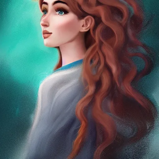Image similar to girl with sea wave hair, in the style of aykutmaykut, by aykut aydogdu