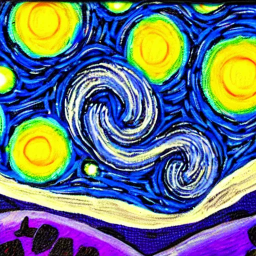 Image similar to a starry night in the style of deVinchi