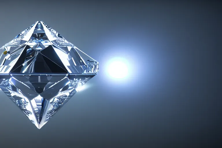 Prompt: huge diamond, ray tracing, rtx, sunlight, many details, octane render, high quality, 8 k