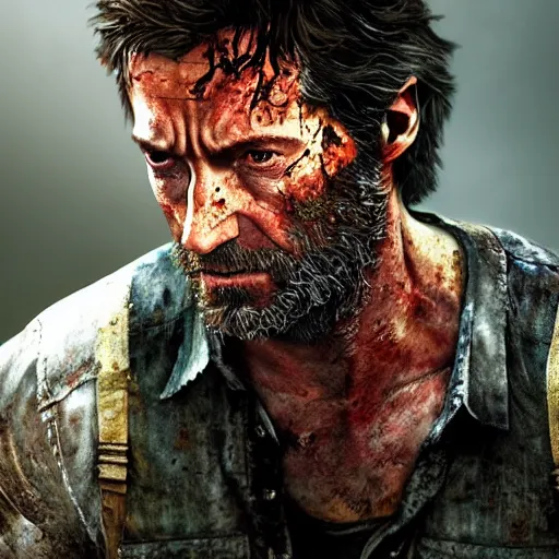 Image similar to Hugh Jackman as Joel in The Last of Us