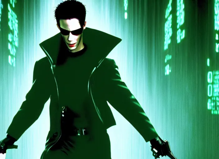 Prompt: neo as a fursona, the matrix, film still, high quality, hd, 4 k