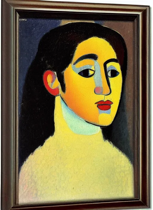 Image similar to a portrait of a pretty young lady by alexej von jawlensky