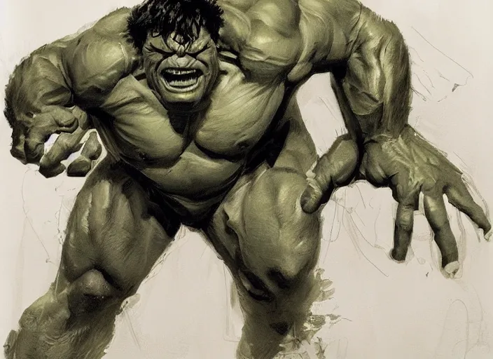 Image similar to a highly detailed beautiful portrait of mark ruffalo transforming into the hulk, by gregory manchess, james gurney, james jean
