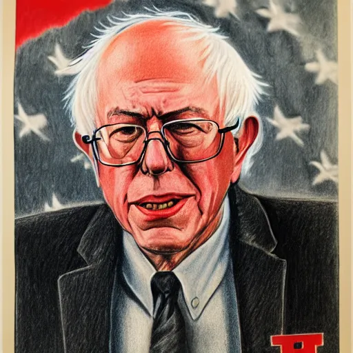 Prompt: Bernie Sanders in the we need you WW2 posters, portrait, pencil drawing, 4k