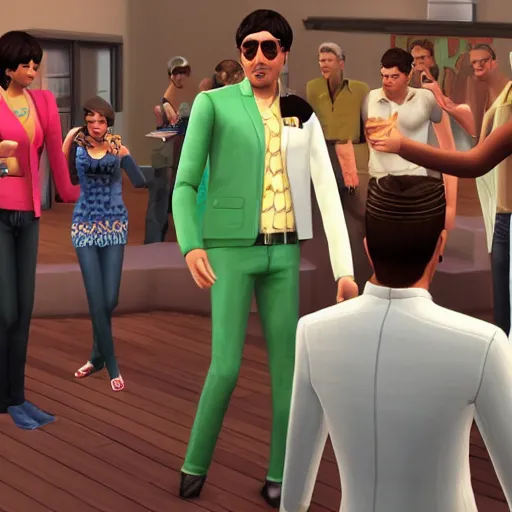 Image similar to Tony montana in the sims