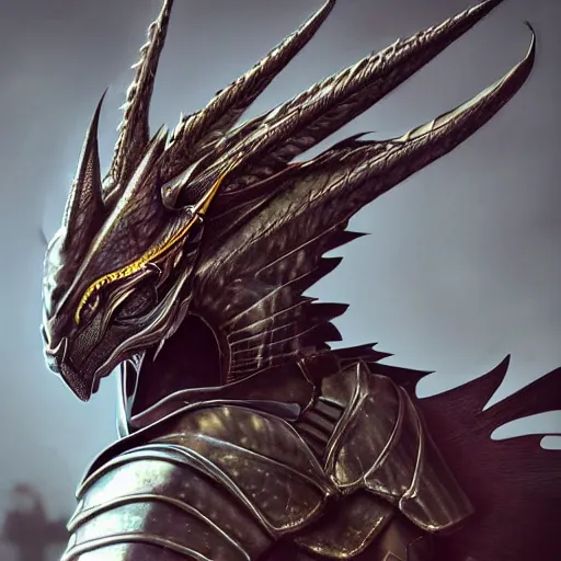 Image similar to stunning cinematic elegant back end shot while looking up at a beautiful female knight, but as an anthropomorphic female dragon, well designed highly detailed cute female dragon head with slick eyes, looking back at the camera, well armored, sharp claws, arms crossed, HD octane render, fantasy, furry art, Artstation, Deviantart, Furaffinity