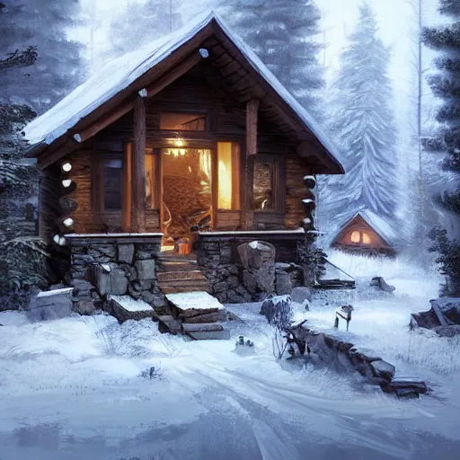 Image similar to a cabin in the woods by Klaus Wittmann