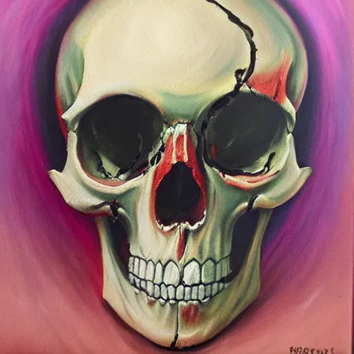 Image similar to oil painting skulls and tears detailed kristen margiotta photo