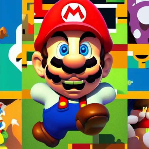 Super Mario Bros Vector on Behance