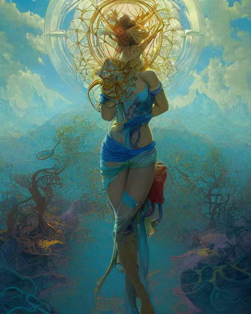 Prompt: the most wonderful dream you ever had, coherent design, concept art, artstation, vivid color, complementary color, golden ratio, detailed, sharp lines, intricate, rainbowshift, by james gurney, by brian froud, by peter mohrbacher, by maxfield parrish, by alphonse mucha, by karol bak, deviantart, octane render