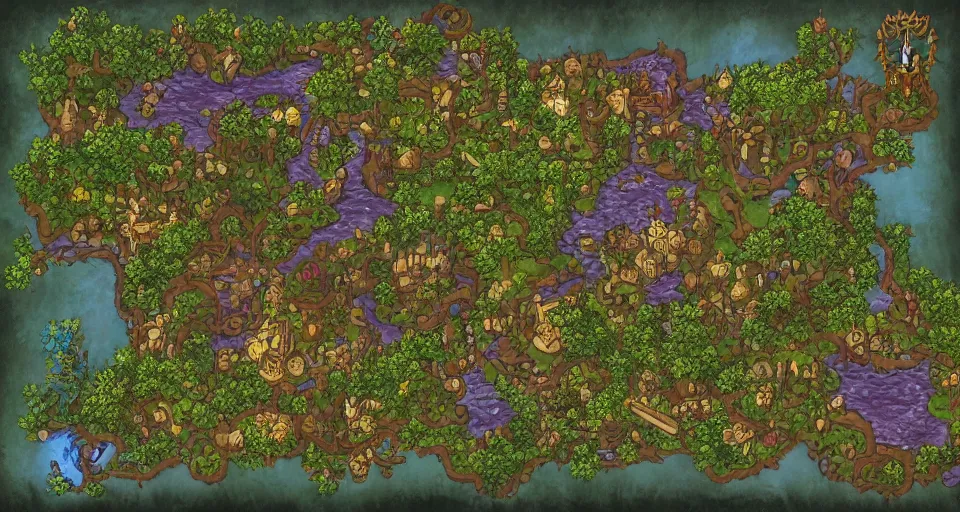 Image similar to Enchanted and magic forest, from Warcraft