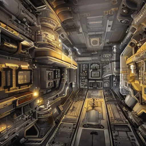 Prompt: photo of a dieselpunk space habitat , highly detailed, 4k