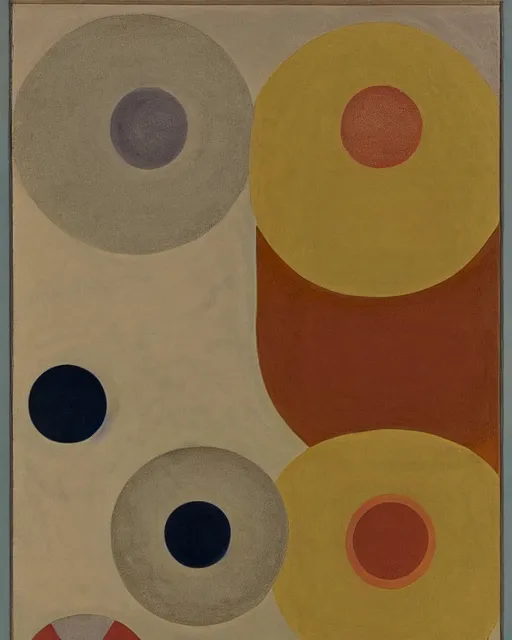 Prompt: geometric matte painting by hilma af klint.