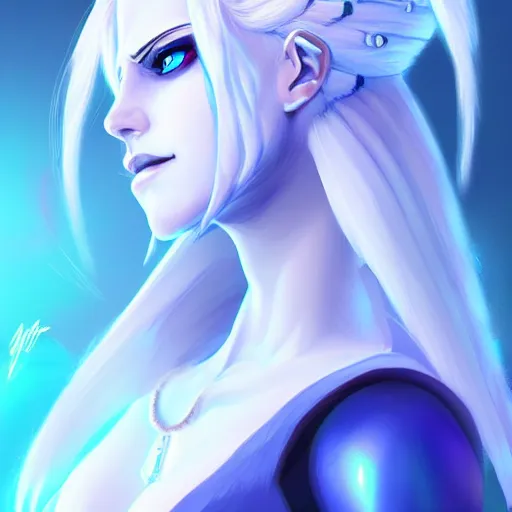 Prompt: Queen of Ice and storm, highly detailed, digital painting, artstation, concept art, smooth, sharp focus, illustration, outlined art, anime aesthetic