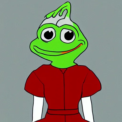 Image similar to Daenarys Targaryen as pepe the frog