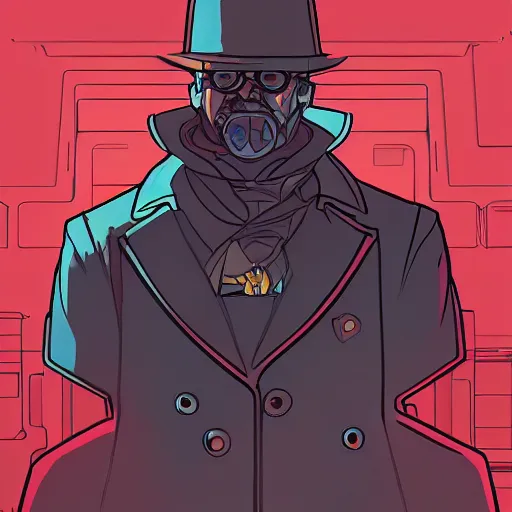 Image similar to cyberpunk theodore roosevelt as the leader of a futuristic communist nation, cybernetics, sharp lines, digital, artstation, colored in