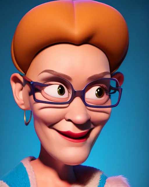 Prompt: ugly adult woman character portrait, by disney animation, highly detailed, dynamic shadows, 4 k, splash art