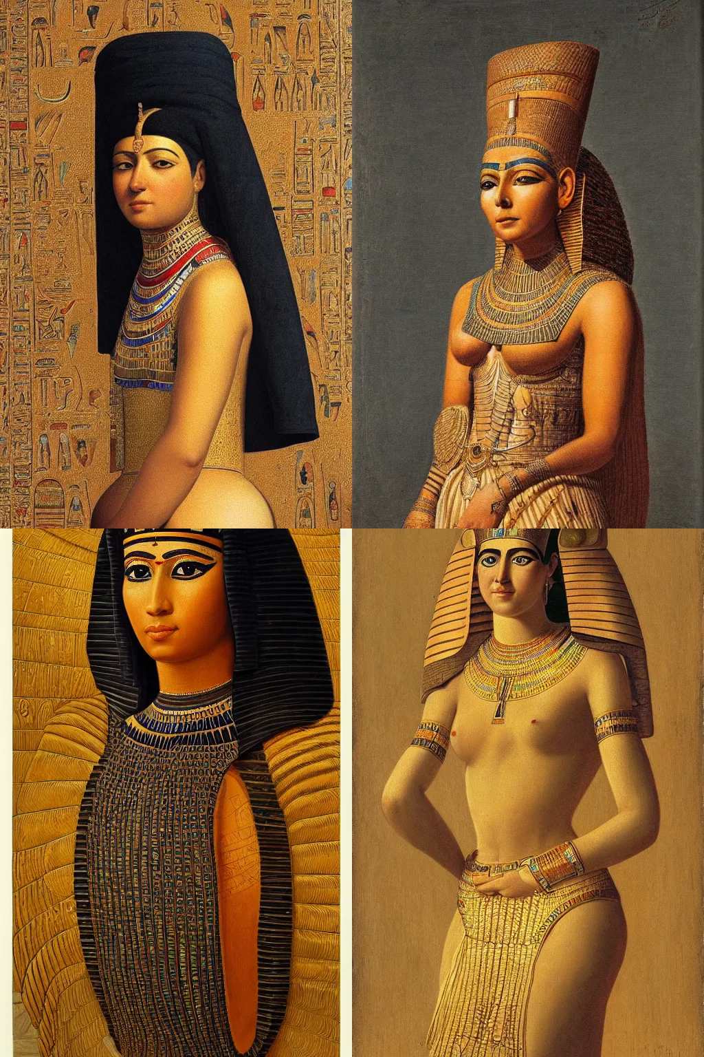 Prompt: detailed portrait of an egyptian queen | johfra bosschart | waist up