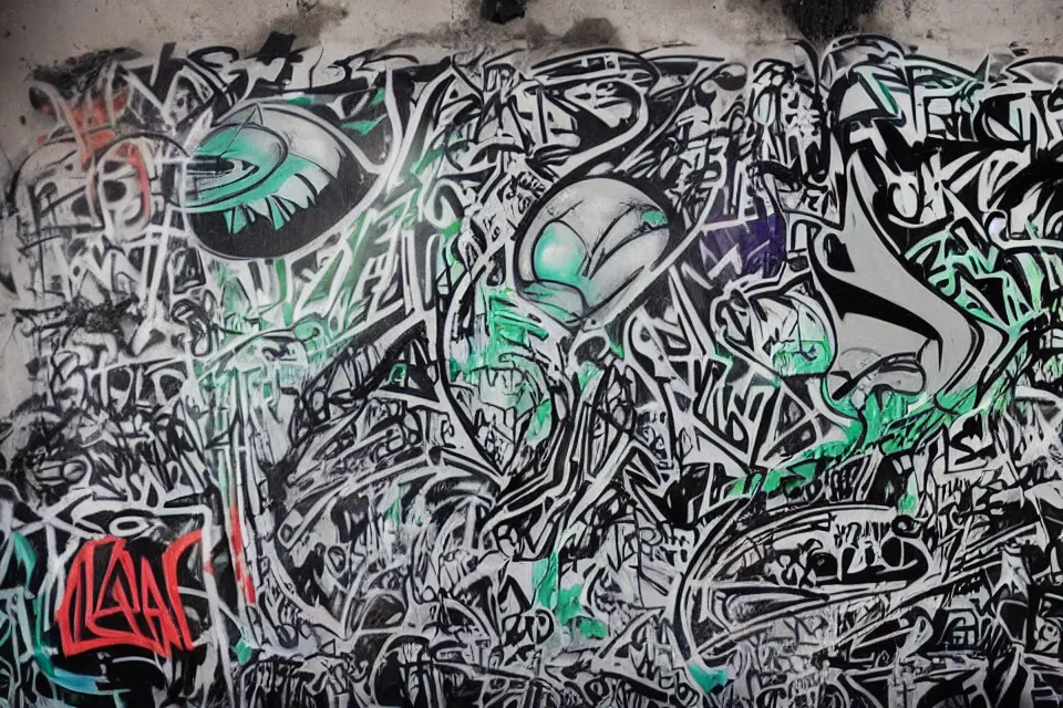 Image similar to alien typography and graffiti