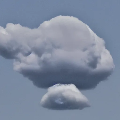 Prompt: a cloud shaped as a rabbit