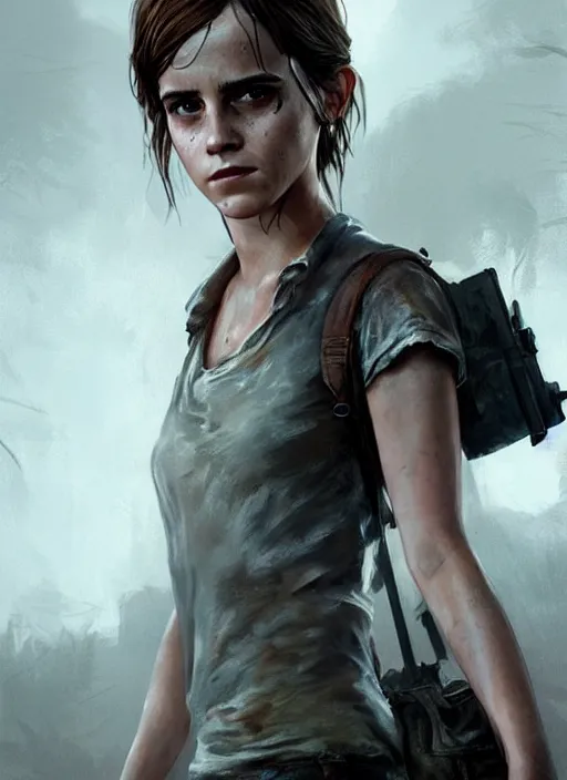 Prompt: highly detailed full body portrait of emma watson the last of us art, seductive, unreal engine, fantasy art by greg rutkowski
