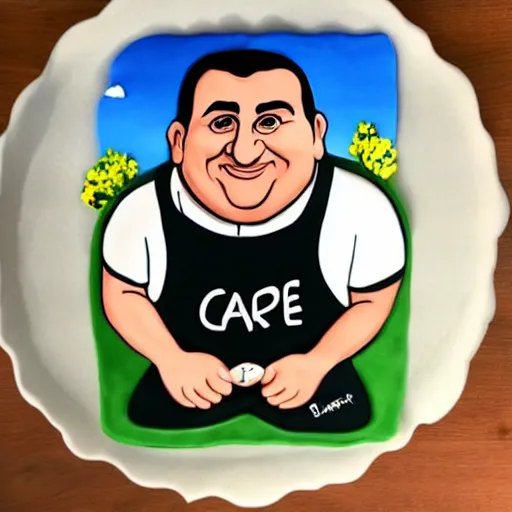 Image similar to sorry Ralph from cake boss as a cartoon edible art cake