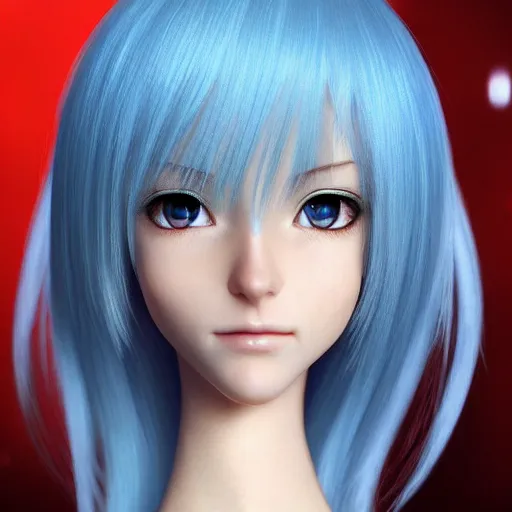 Image similar to UHD photorealistic anime, highly detailed beautiful gorgeous cute innocent young gentle elf princess in final fantasy style +(anatomically correct facial features + (highly detailed = silky blonde hair)+((highly detailed and anatomically correct (realistic and highly detailed + anatomically correct and accurately shaped stunning blue=eyes),highly detailed and anatomically correct nose, highly detailed and anatomically correct lips)))) by Ruan Jia, Fenghua Zhong, and Ferdinand Knab