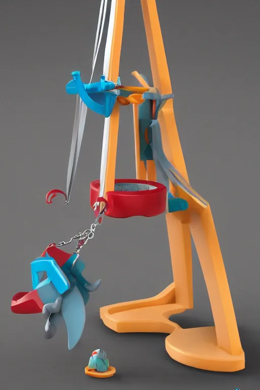 Image similar to a plastic toy guillotine, fisherprice toy guillotine, guillotine, high detail product photo, trending on artstation, 8 k