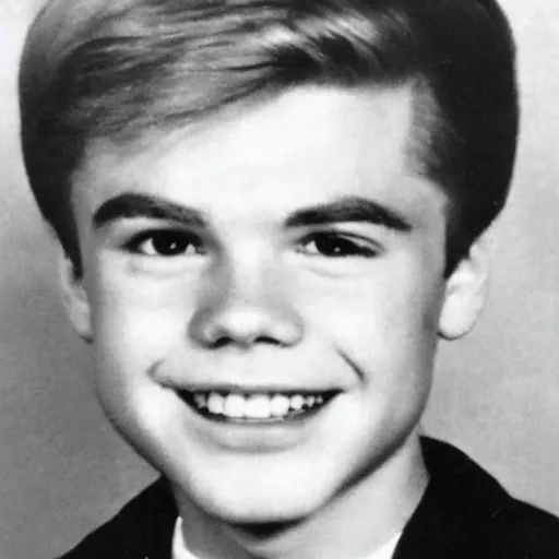 Prompt: a yearbook photo of Archie Andrews from 1966