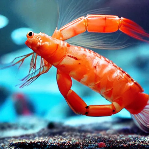 Prompt: aquarium shrimp cinematic, hyper realism, high detail, 8k