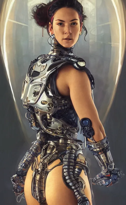 Prompt: portrait of a female warrior wearing a semi transparent carbon shell, plastic, cybernetic, science fiction, intricate, headshot, highly detailed, digital painting, artstation, concept art, sharp focus, cinematic lighting, illustration, art by artgerm and greg rutkowski, alphonse mucha, cgsociety