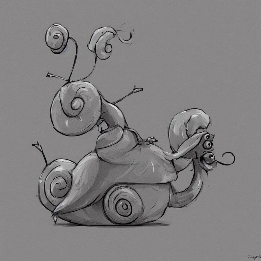 Image similar to A perfectly drawn snail is walking on the ground, art by Cory Loftis, ilustration, concept art, sharp focus, ArtStation, Deviantart